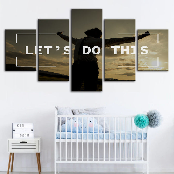 Let's Do This 5 Piece - Canvas Wall Art Painting | Bowlift