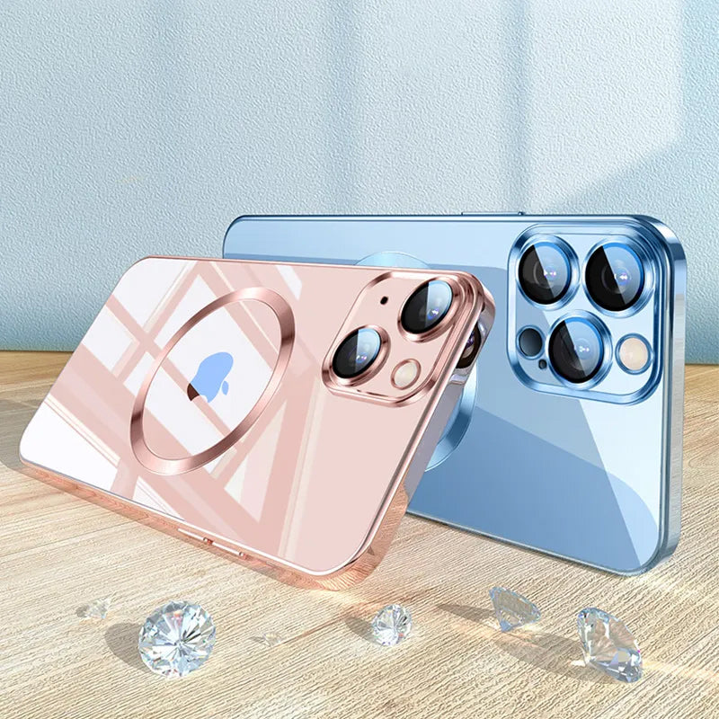 BowLift | Electroplating Wireless Magnetic Charging All-Inclusive Lens Case for iPhone
