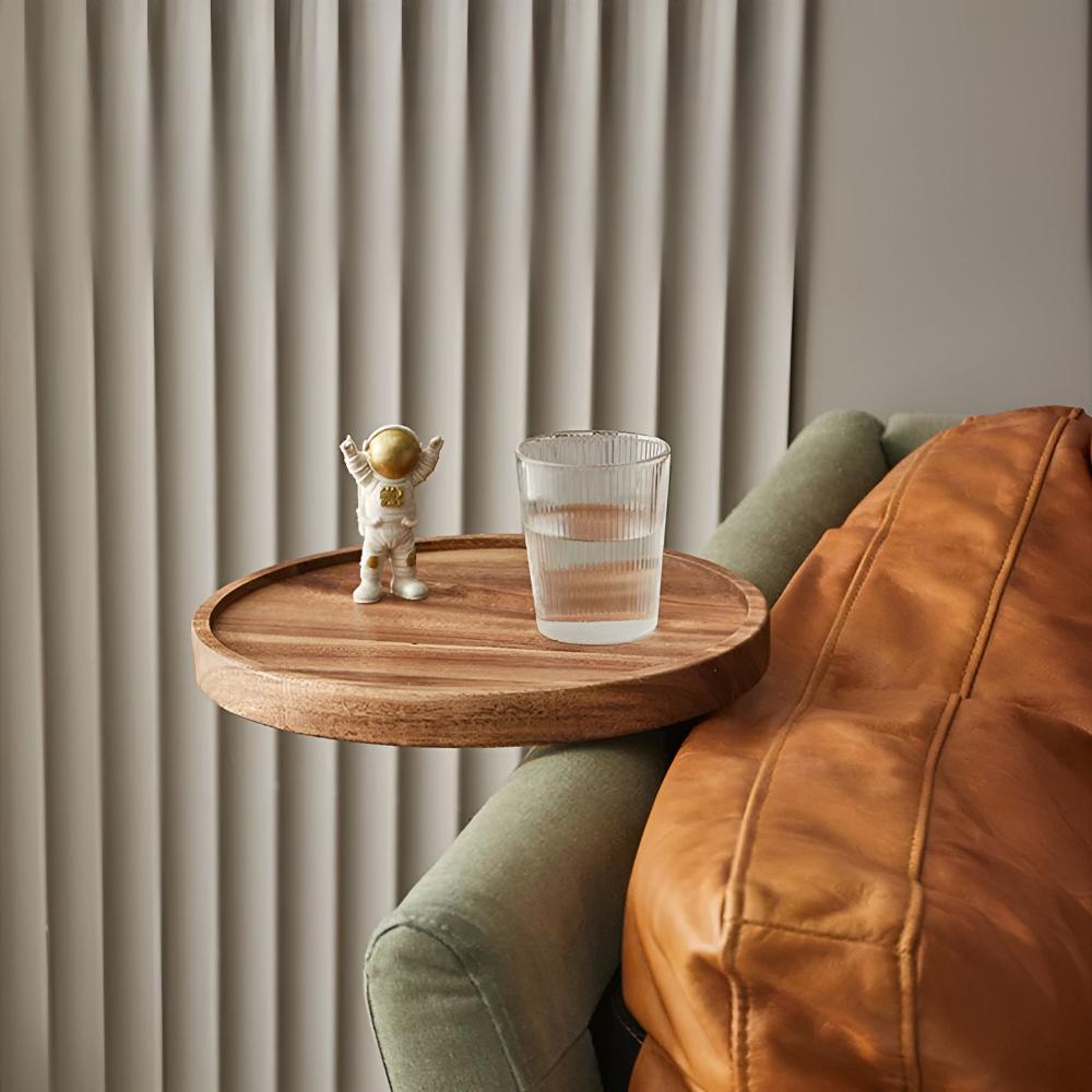 BowLift | Sofa Armrest Walnut Tray