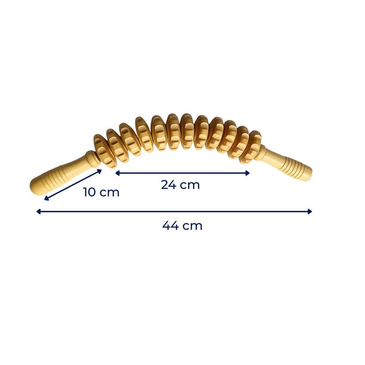 De-Puffing Anti-Cellulite Wood Massager – Skin Smoothing Pain Relief – Home Body Sculpting Tool Bowlift