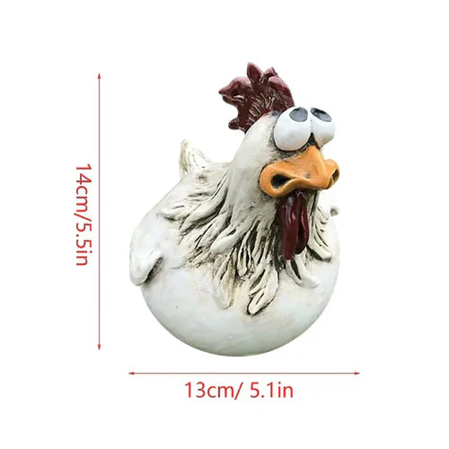 BowLift | Funny Chicken Fence Decor – Resin Garden Statues