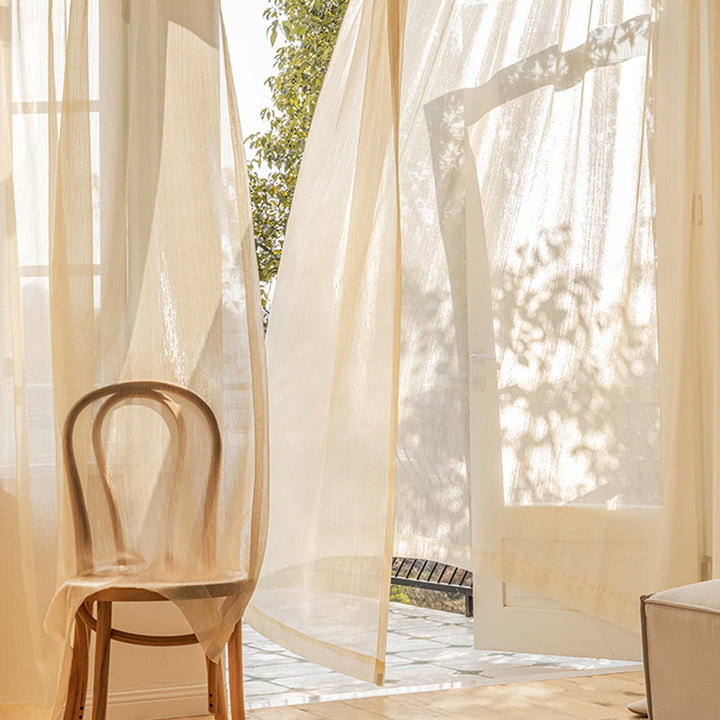 Transparent Linen Curtains, Light and Modern for Living Room | Bowlift