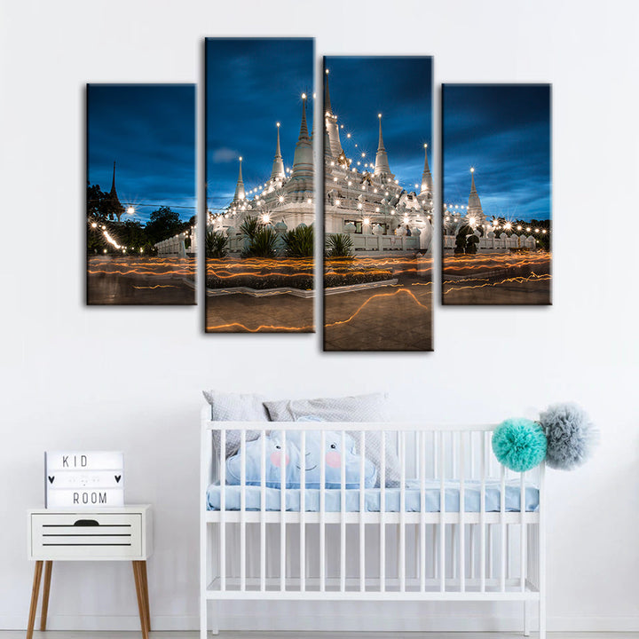 Shining Palace 4 Piece - Canvas Wall Art Painting | Bowlift