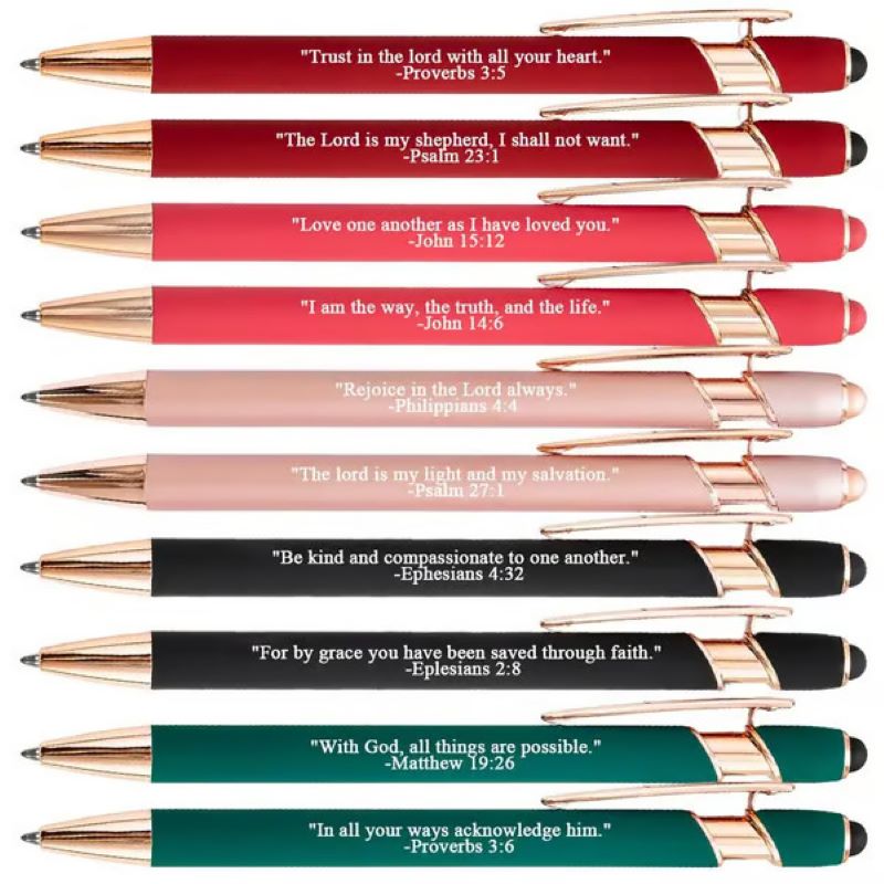 BowLift | ️Premium Comfort Bible Verse Pens – 10 pcs