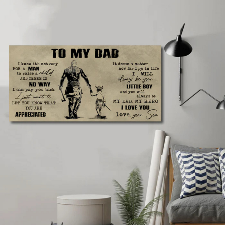 Personalized Father And Son Canvas Print | Bowlift