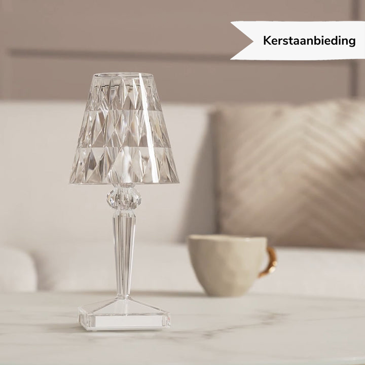 BowLift | LuxeCrystal Premium LED Table Lamp | Wireless | Dimmable Crystal Lighting | Mood Light & Decoration