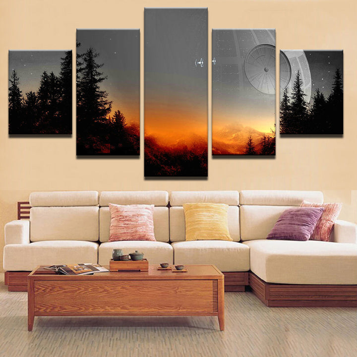 Solar Sunset 5 Piece - Canvas Wall Art Painting | Bowlift