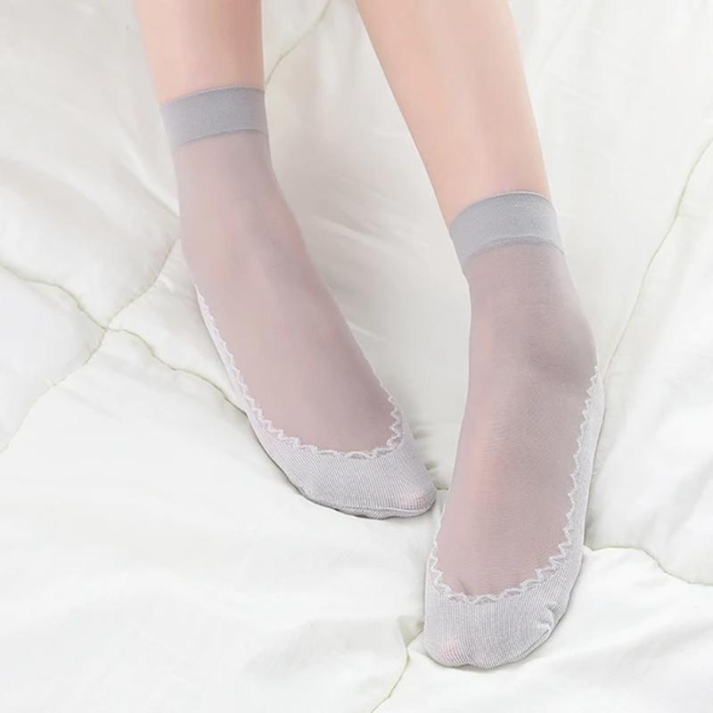 BowLift | Silky Anti-Slip Cotton Socks (5 Pairs)
