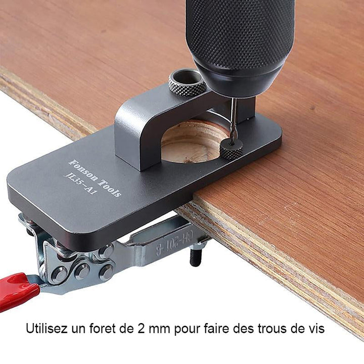 Hidden hinge template 35 mm for woodworking | Bowlift