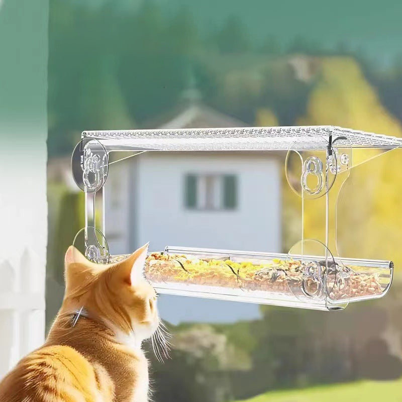 BowLift | Outdoor Clear-Window-Suction-Cup-Birdhouse
