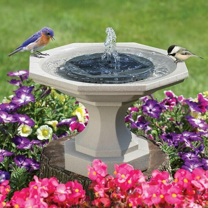 BowLift | Solar Powered Bird Fountain With Lights