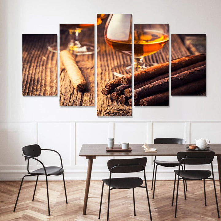 5 Piece Brown Modern Art - Canvas Wall Art Painting | Bowlift