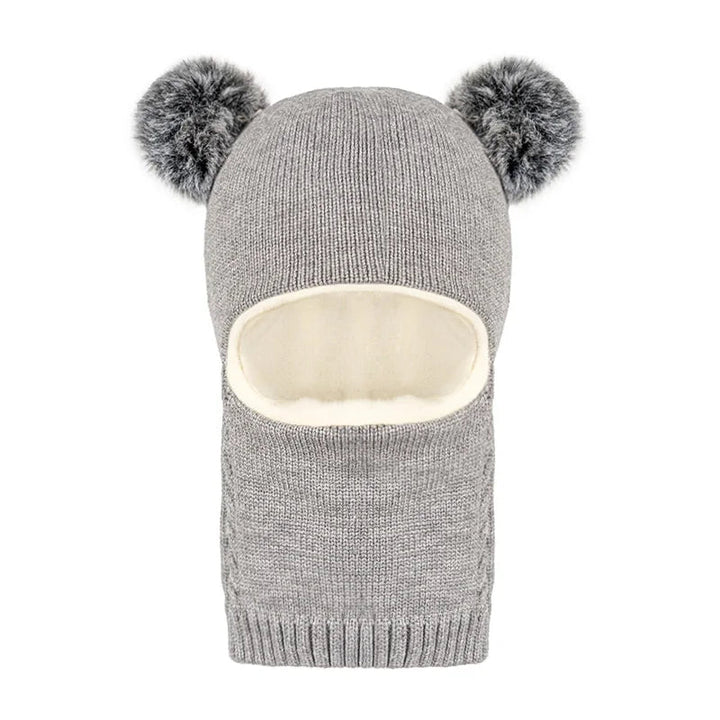BowLift | Cute Kids Winter Balaclava with Double Pom Poms