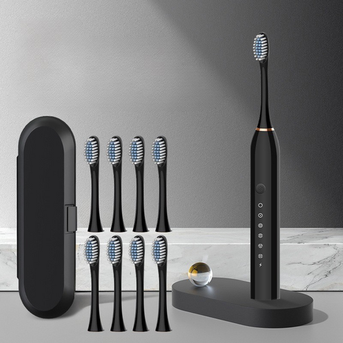 BowLift | Sonic Toothbrush Zahnoa | Ultrasonic Cleaning | Whisper Quiet & Rechargeable | 8 Replacement Brushes