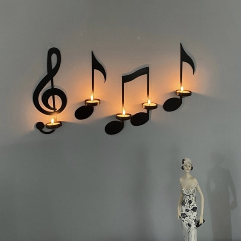 Black Music Note Wall Sconce | Bowlift