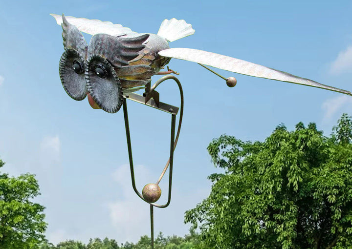 BowLift | WindGarden | Metal Garden Twirler Wind Spinner with Ground Stake – Weather Resistant Decor