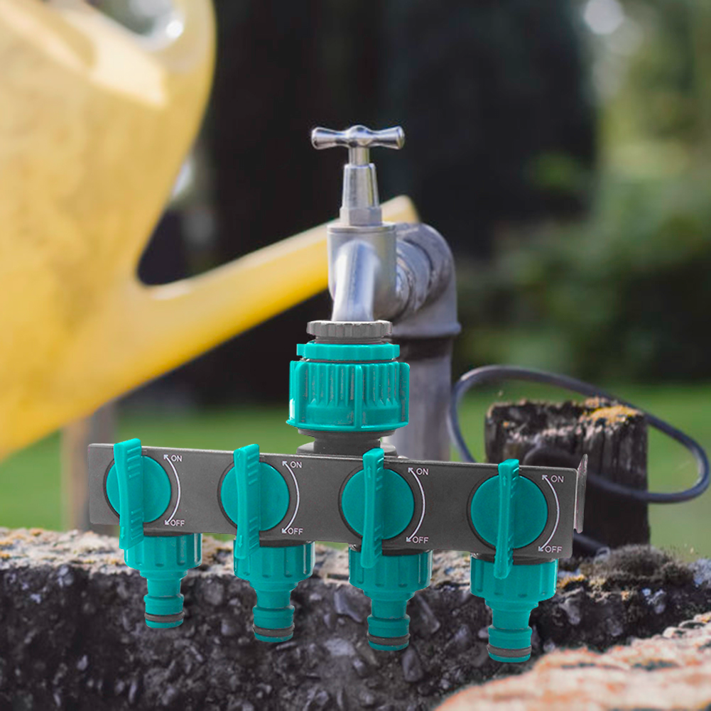 BowLift | Universal 4-way garden hose splitter – Adjustable faucet splitter
