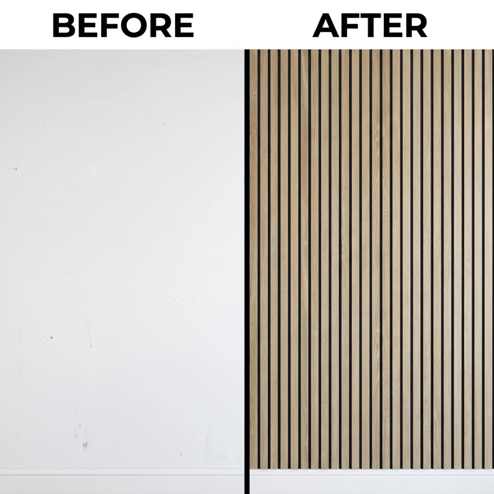 BowLift | WoodLook Wall Panels – Self-Adhesive 3D PVC Wall Covering for Quick Living Effect