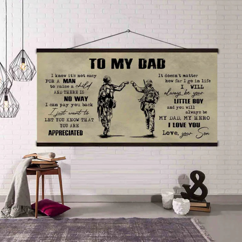 Personalized Father And Son Canvas Print | Bowlift