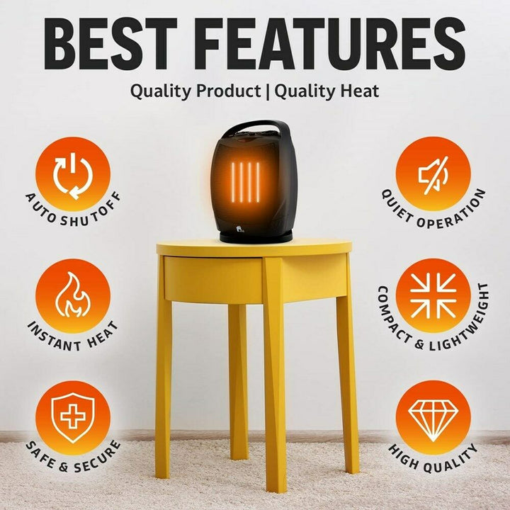 BowLift | HeatEase Compact Portable Heater – Stylish, Oscillating & Energy Efficient