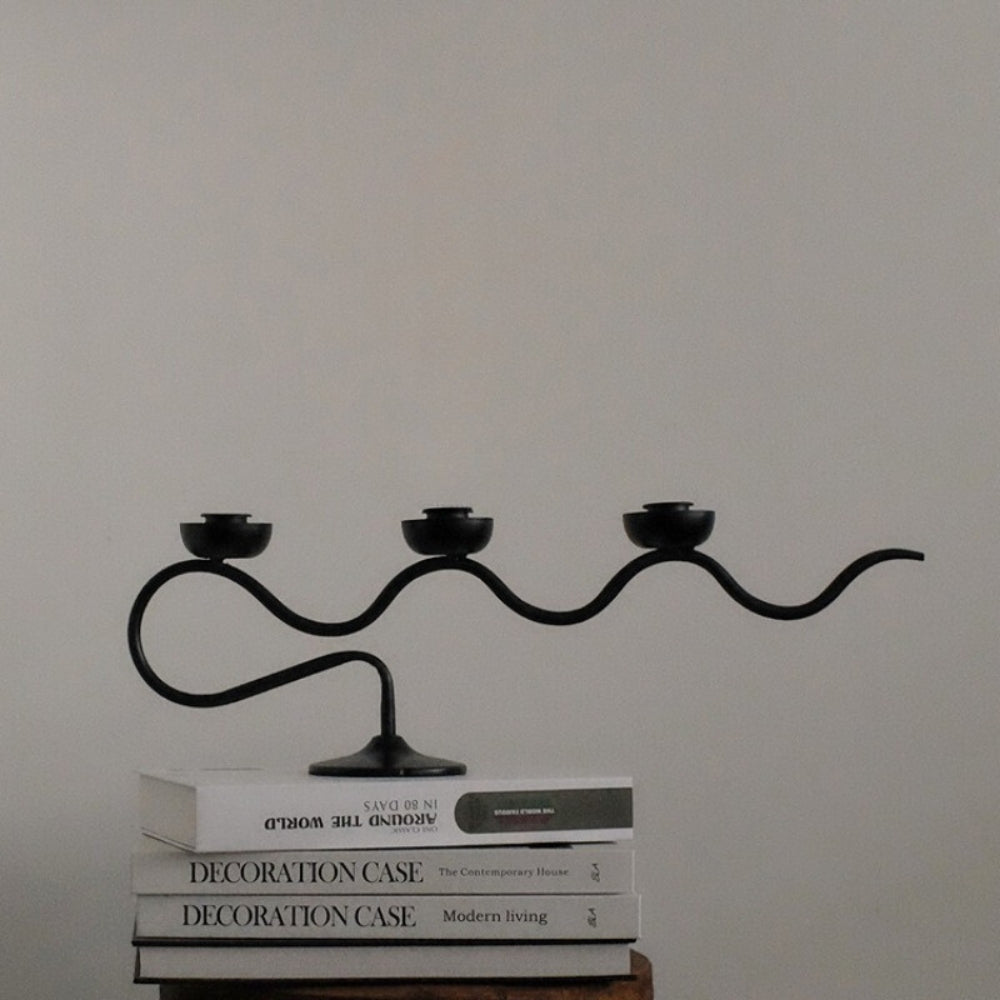 BowLift | Tri Iron Twisted Candle Holder