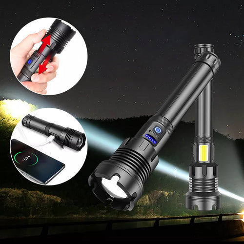 Tactical rechargeable laser LED flashlight | Bowlift