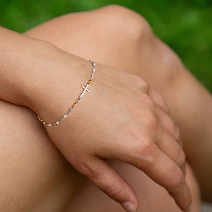 BowLift | Adjustable Cross Bracelet for Friendship & Faith – Silver or Gold – Gift Box Option