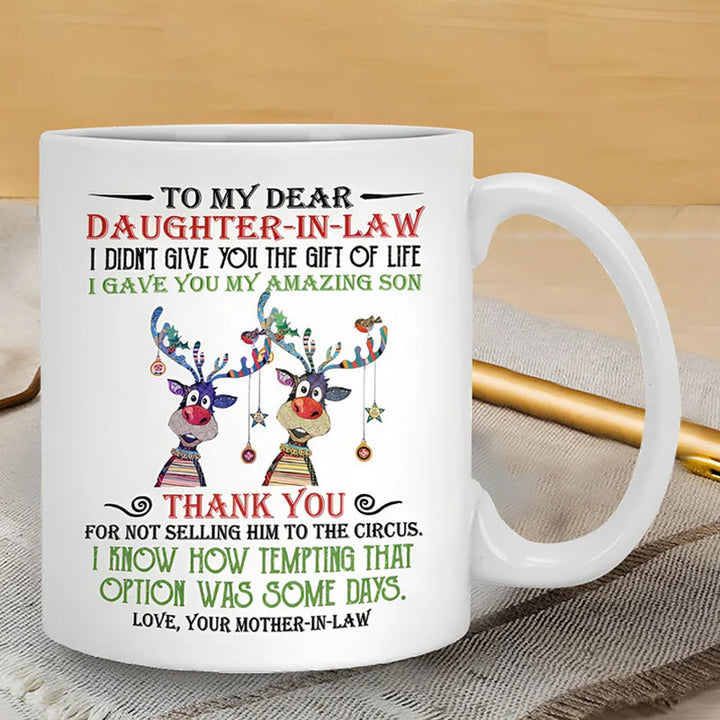 BowLift | I have given you my amazing son - Best gift for daughter-in-law mugs