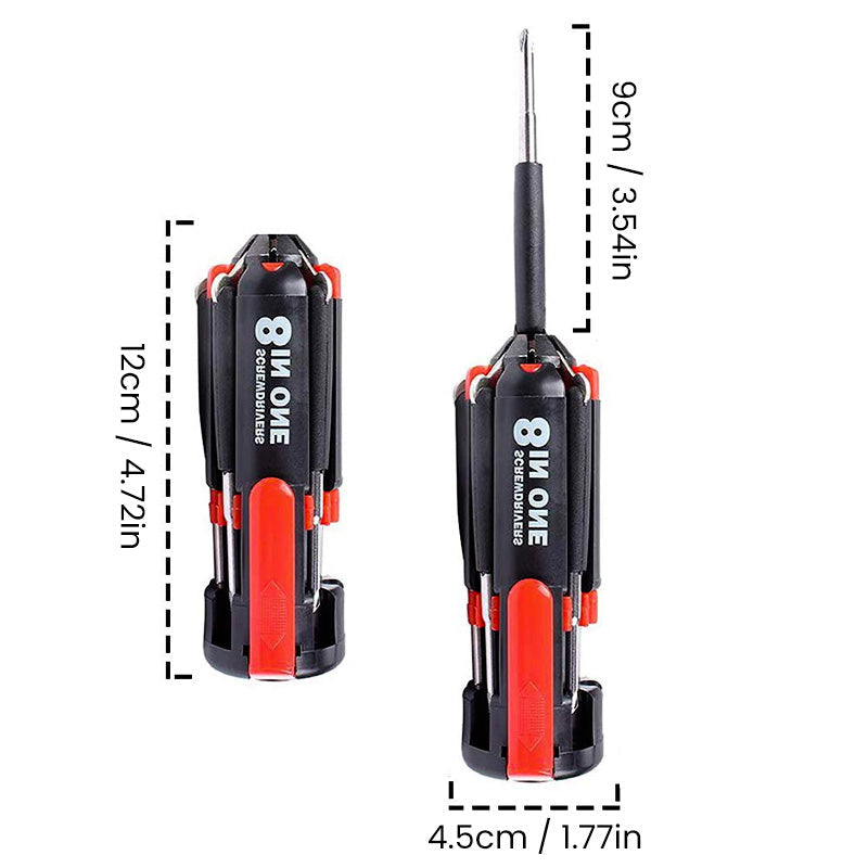 8-in-1-screwdriver with LED flashlight | Bowlift