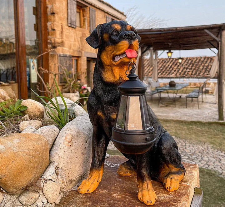 BowLift | Solar-LED Dog Figure for the Garden
