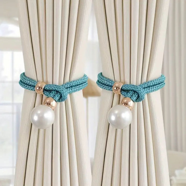 BowLift | Lustrous Pearl Curtain Tie Back | 2 Pcs Set