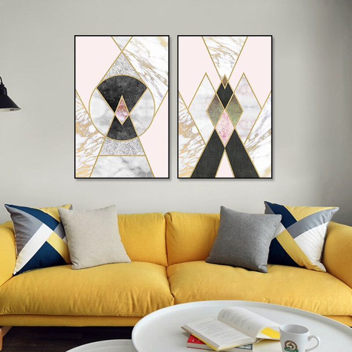 POP Pink Marble - Canvas Wall Art Painting | Bowlift