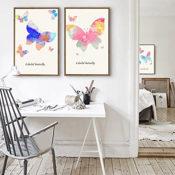 Watercolor Butterfly - Canvas Wall Art Painting | Bowlift