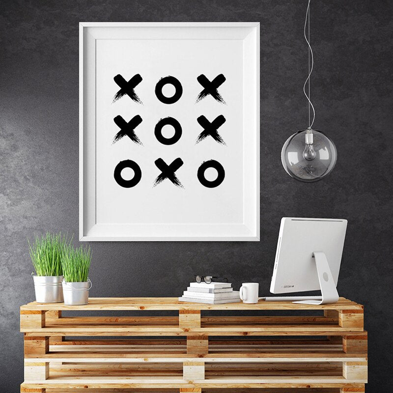 Tic Tac Toe - Canvas Wall Art Painting | Bowlift