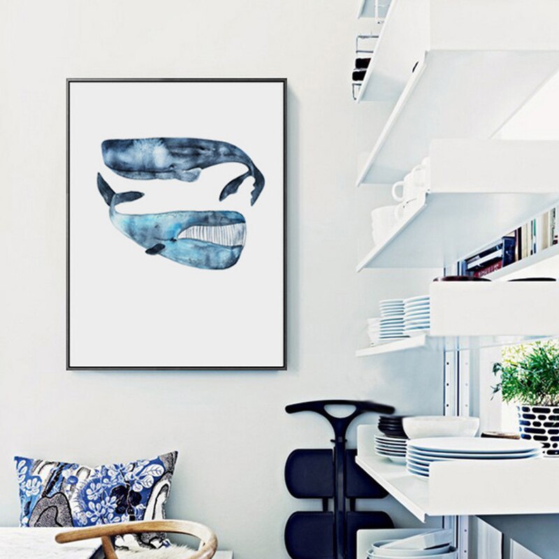 White Shark - Canvas Wall Art Painting | Bowlift