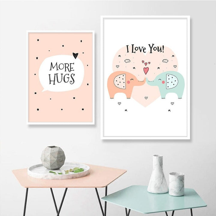 Sweet Cartoon - Canvas Wall Art Painting | Bowlift