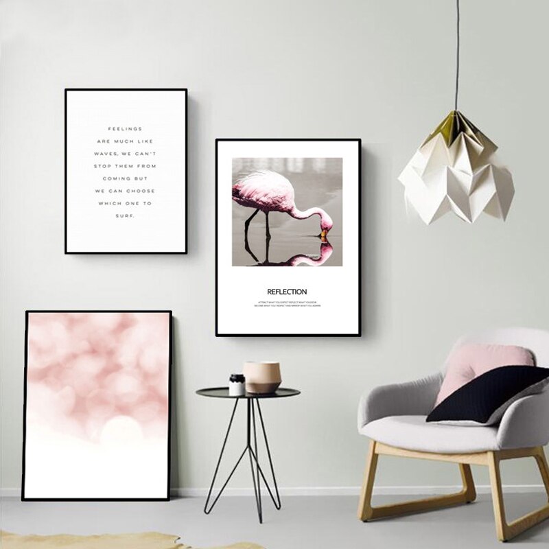Flamingo In Landscape - Canvas Wall Art Painting | Bowlift