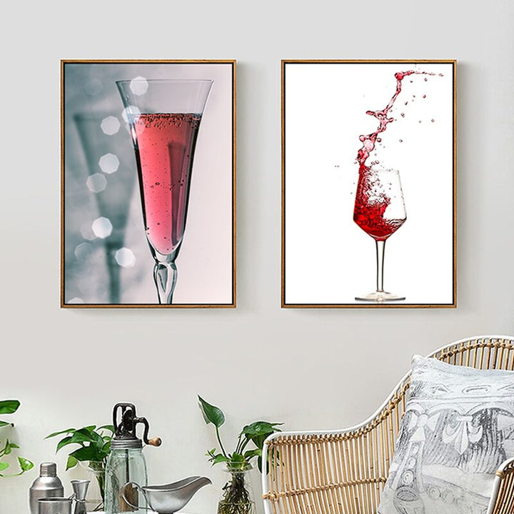 But First Wine Red Wine - Canvas Wall Art Painting | Bowlift
