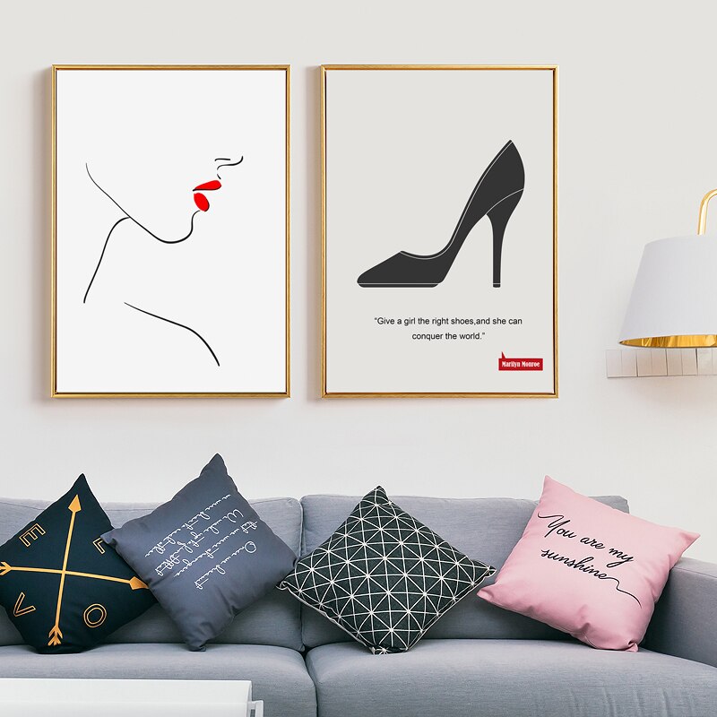 Makeup Lips  - Canvas Wall Art Painting | Bowlift