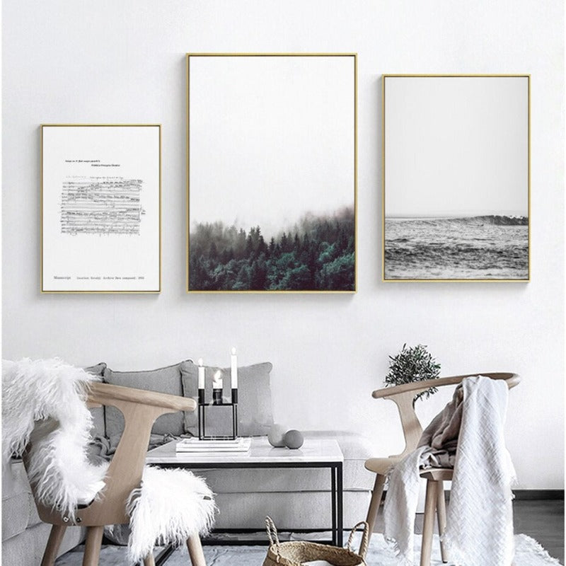 Chopin Writing Seaside Forest - Canvas Wall Art Painting | Bowlift