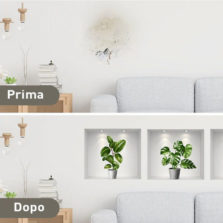 BowLift | Self-Adhesive 3D Plant Wall Stickers