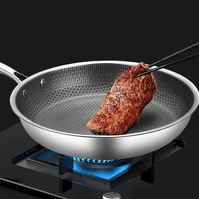 BowLift | Non-stick stainless steel honeycomb frying pan