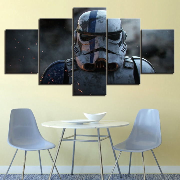 Stormtrooper Star Wars - 5 PieceCanvas Wall Art - High Definition Print | Bowlift