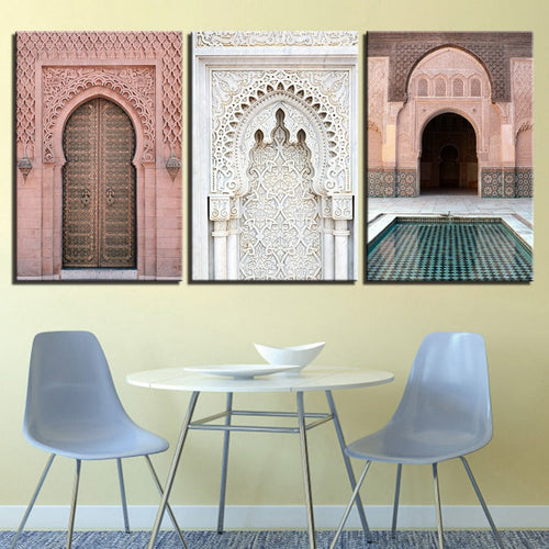 Beautiful Architectonic Design-Canvas Wall Art Painting 3 Pieces | Bowlift