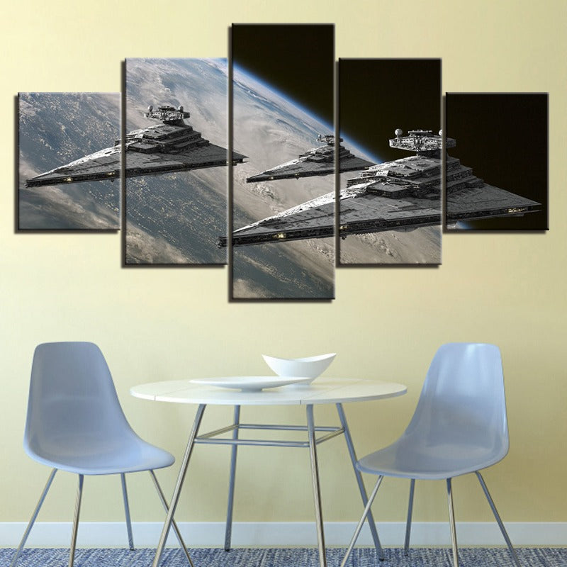5 Piece Amazing View From Space - Canvas Wall Art Painting | Bowlift