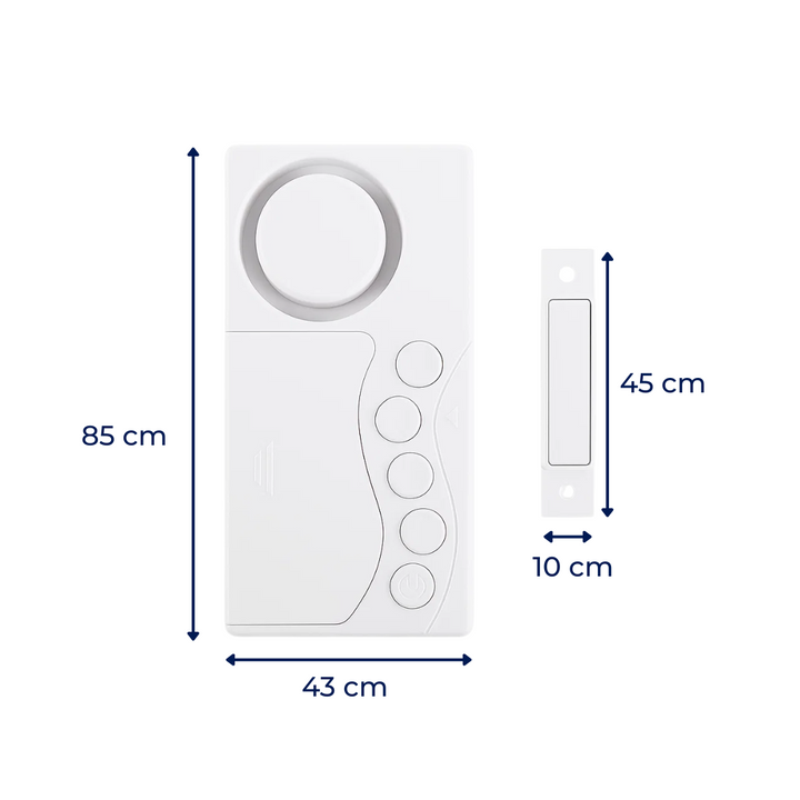 Instant Alert Modes – 108dB Loud Slim Design – Easy Install – Protect Kids & Home Security Bowlift