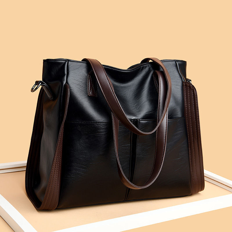 Women's tote bag made of soft leather with large capacity | Bowlift