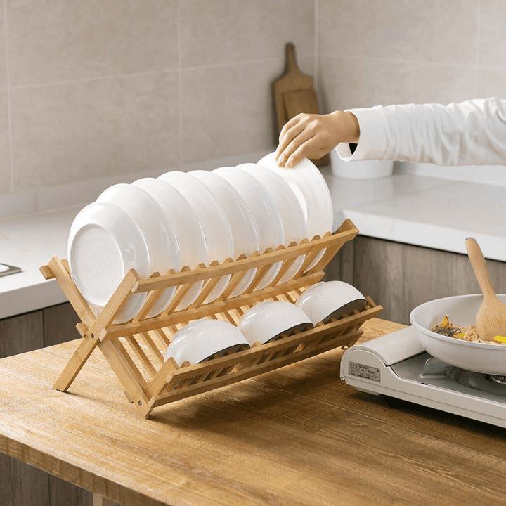 BowLift | Space-saving bamboo drying rack for an eco-friendly household