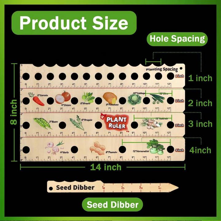 BowLift | Wood Plant Ruler – Multifunctional Seed Measuring Tool for Garden