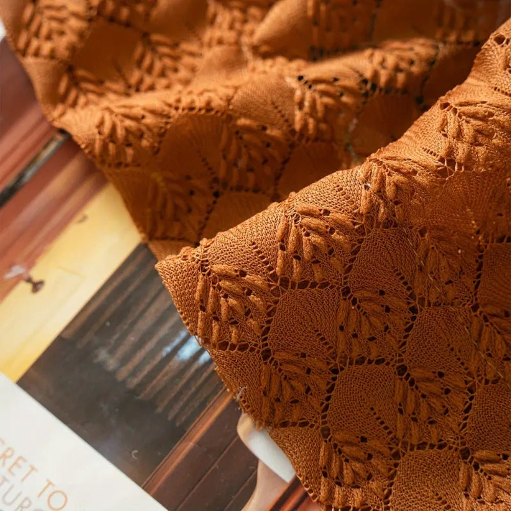 BowLift | Amber Glow Boho Crochet Window Curtain Panel